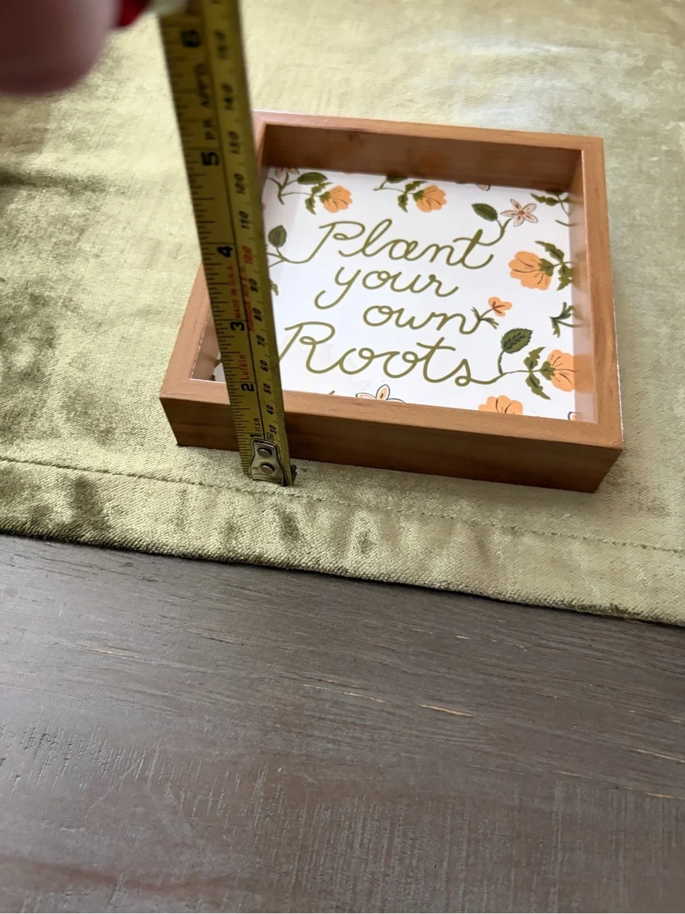 Kohl's Wood-Framed Square Wall Sign in Black and Brown